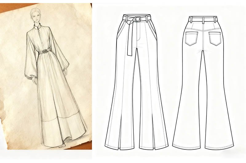 ODM Kaftan Supplier Custom Design Drawing Options