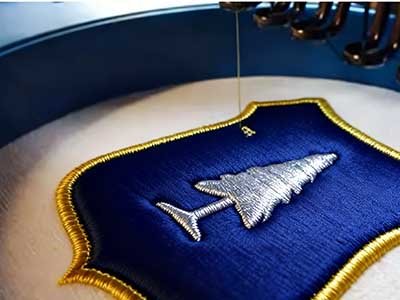 Logo Embroidery Process by Abaya Manufacturer