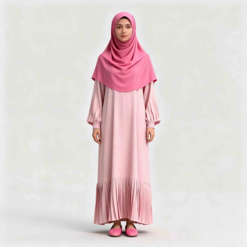 Custom Embroidered Prayer Dress – Premium Fabric