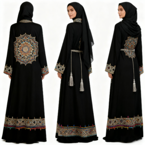 Final audit stage in the Abaya manufacturing process ensuring retail-ready quality for brands - Oharry-Your Trusted Custom Manufacturer for Middle Eastern Fashion Final audit stage in the Abaya manufacturing process ensuring retail-ready quality for brands