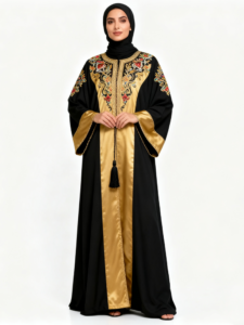 Luxury black abaya with embroidery -Abaya pricing by fabric and design - Oharry-Your Trusted Custom Manufacturer for Middle Eastern Fashion Luxury black abaya with embroidery -Abaya pricing by fabric and design